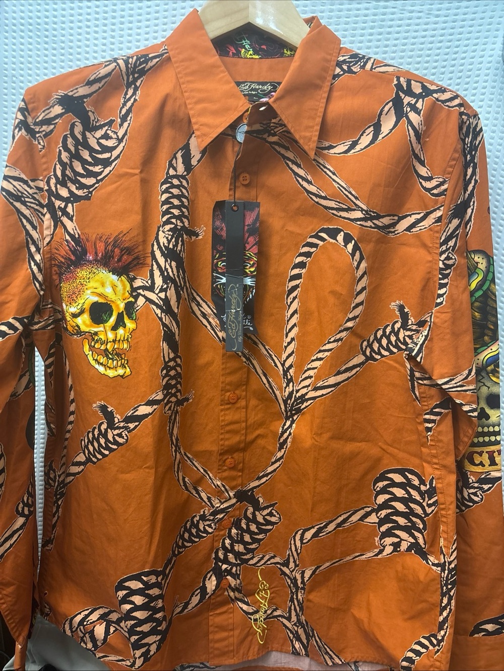 NWT Y2K Ed Hardy button-up shirt Size Large